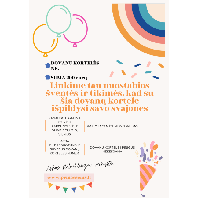 200 eurų dovanų kuponas 1 200 eurų dovanų kuponas 1