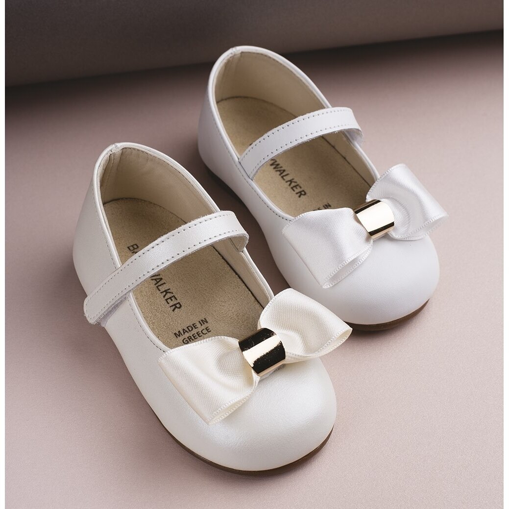BabyWalker white ballerina shoes with satin bow BabyWalker white ballerina shoes with satin bow