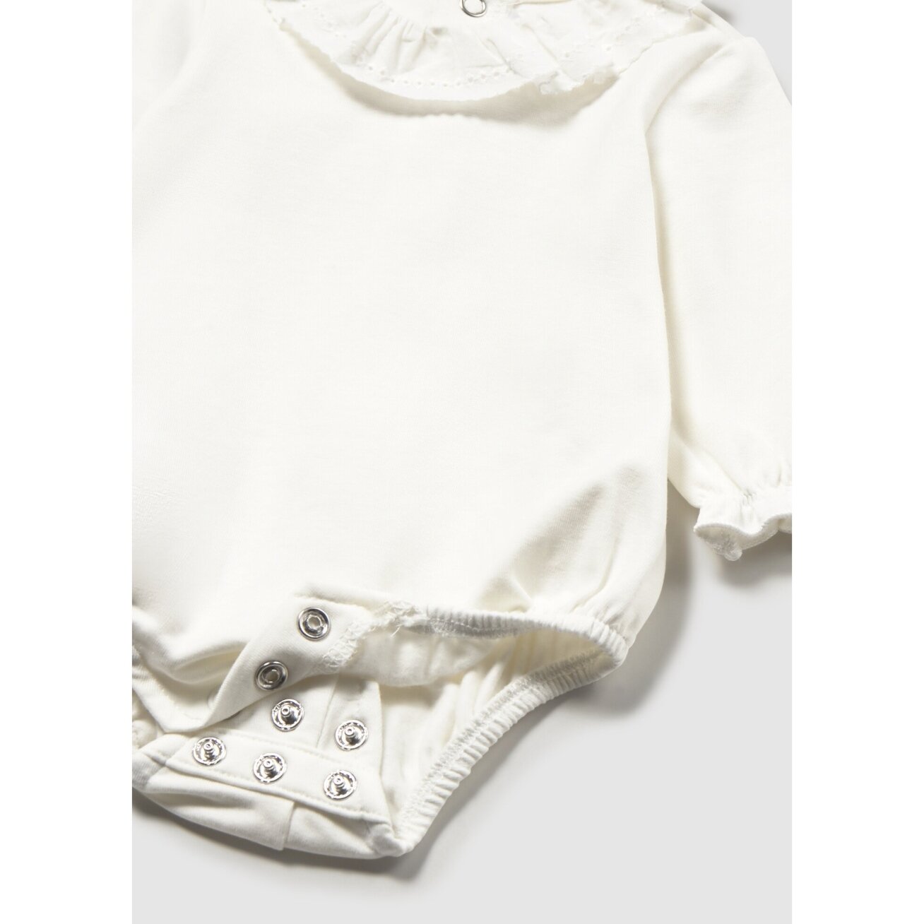 Baby girl white long sleeve bodysuit Mayoral 2770 2 Baby girl white long sleeve bodysuit Mayoral 2770 2