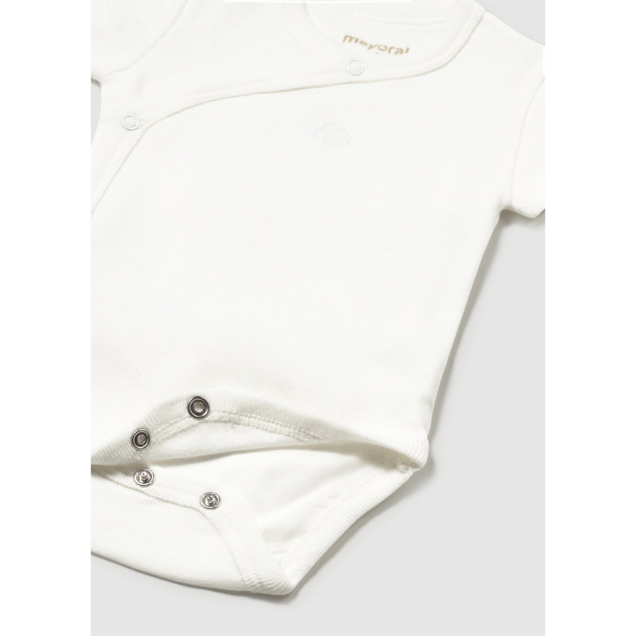Baby white cotton short-sleeve bodysuit Mayoral 2703 2