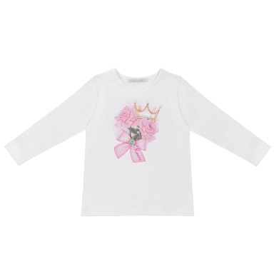 Balloon Chic Girls white crown T-shirt Balloon Chic Girls white crown T-shirt