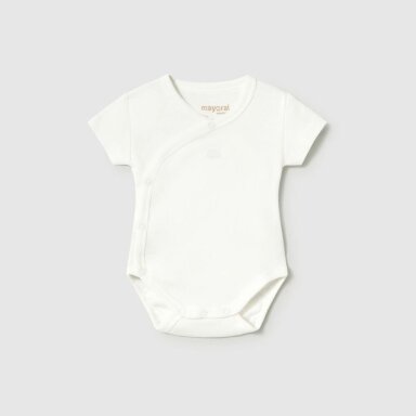 Baby white cotton short-sleeve bodysuit Mayoral 2703