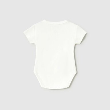Baby white cotton short-sleeve bodysuit Mayoral 2703