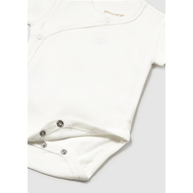 Baby white cotton short-sleeve bodysuit Mayoral 2703 2