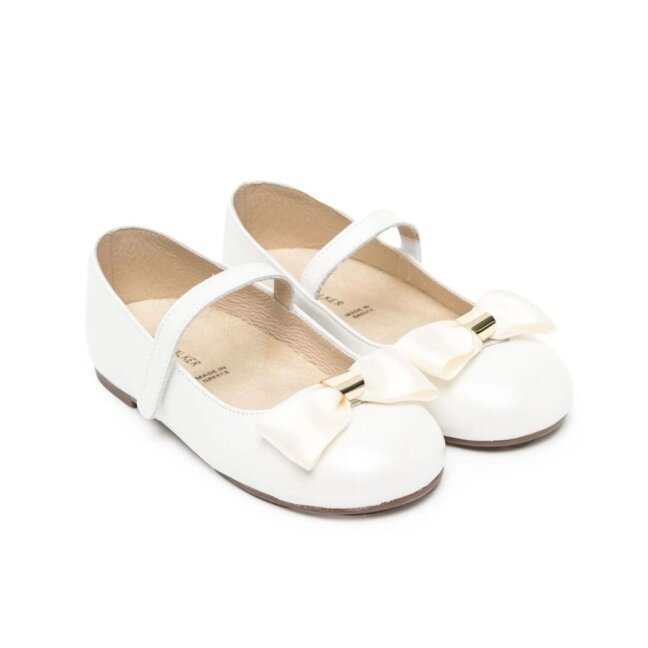 BabyWalker white ballerina shoes with satin bow 1 BabyWalker white ballerina shoes with satin bow 1