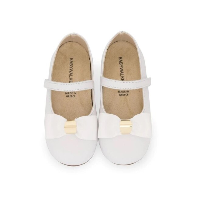 BabyWalker white ballerina shoes with satin bow 2 BabyWalker white ballerina shoes with satin bow 2