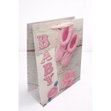 Dovanų maišelis "Baby" rožinis 26 x 32 x 10 cm Dovanų maišelis "Baby" rožinis 26 x 32 x 10 cm