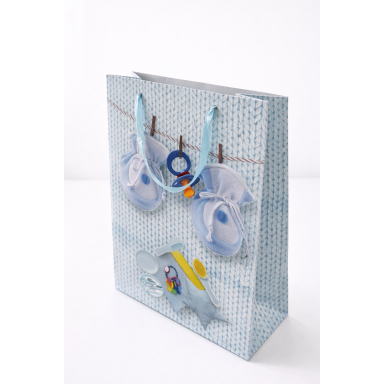 Dovanų maišelis "Baby Boy shoes" mėlynas 17 x 23 x 8 cm Dovanų maišelis "Baby Boy shoes" mėlynas 17 x 23 x 8 cm