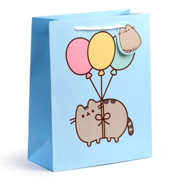 Dovanų maišelis "Pusheen the cat balloons" 33 x 26 x 12 cm