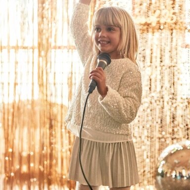 Girls ivory & beige sequin dress set Mayoral 4925 Girls ivory & beige sequin dress set Mayoral 4925