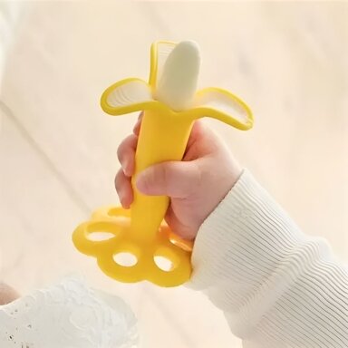 EDISONmama banana-shaped baby teether 3mth+ EDISONmama banana-shaped baby teether 3mth+
