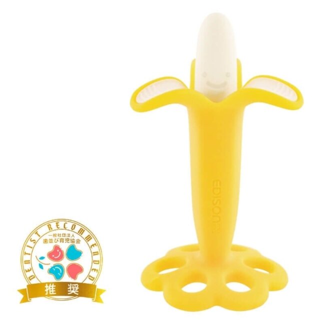 EDISONmama banano formos kramtukas kūdikiams 3mėn+ 5 EDISONmama banano formos kramtukas kūdikiams 3mėn+ 5