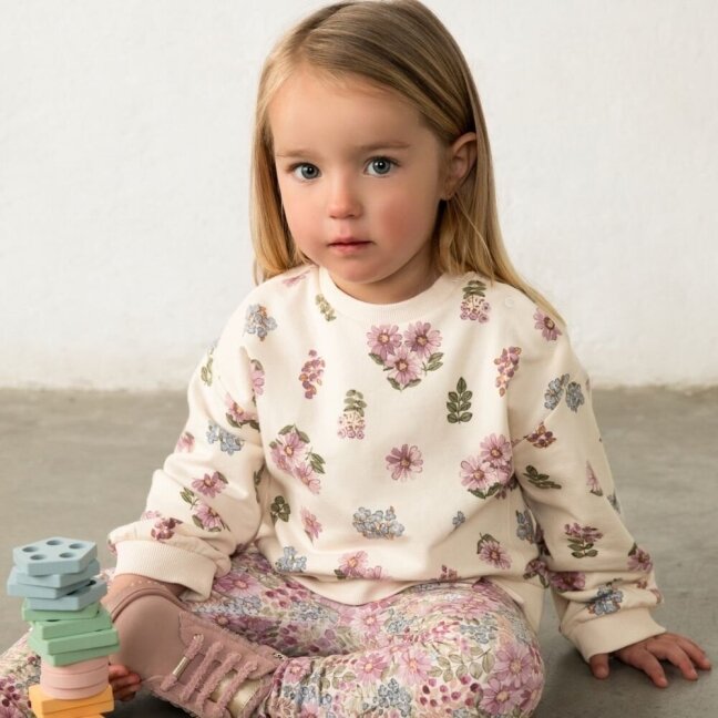 Gėlėtas medvilninis džemperis mergaitei Mayoral 2433