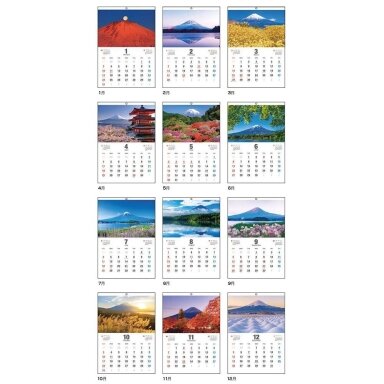 Japoniškas sieninis kalendorius "Mount Fuji" 2027 Japoniškas sieninis kalendorius "Mount Fuji" 2027