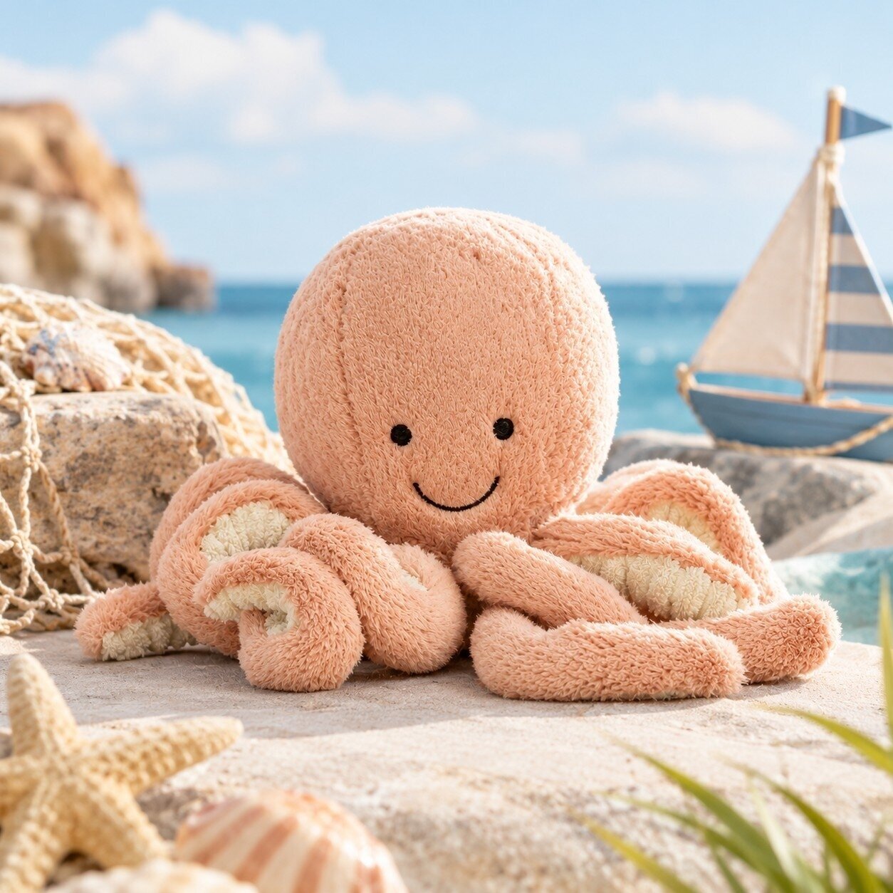 Jellycat minkštas žaislas Odell Octopus 4 Jellycat minkštas žaislas Odell Octopus 4