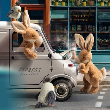 Jellycat Horticus Hare pliušinis sėdintis kiškis