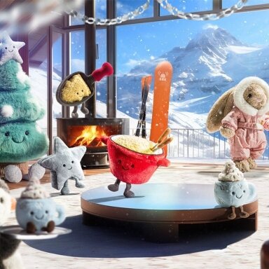 Jellycat pliušinis žaislas Amuseables Cheese Fondue