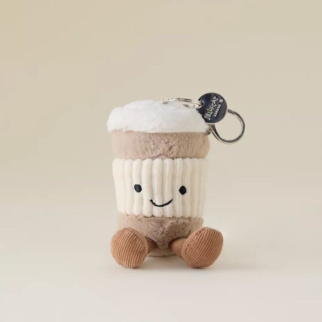 Jellycat kavos puodelio rankinės pakabukas Amuseables Coffee-to-Go Jellycat kavos puodelio rankinės pakabukas Amuseables Coffee-to-Go