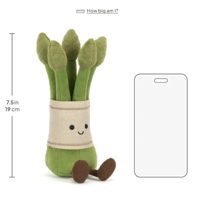 Jellycat Amuseables Asparagus soft toy 7 Jellycat Amuseables Asparagus soft toy 7