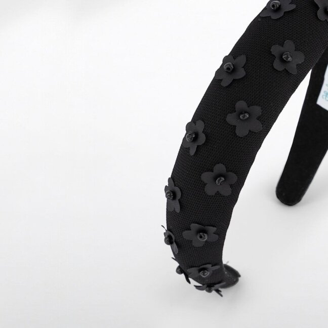 Girls black hairband with flowers Abel & Lula 5919 2 Girls black hairband with flowers Abel & Lula 5919 2
