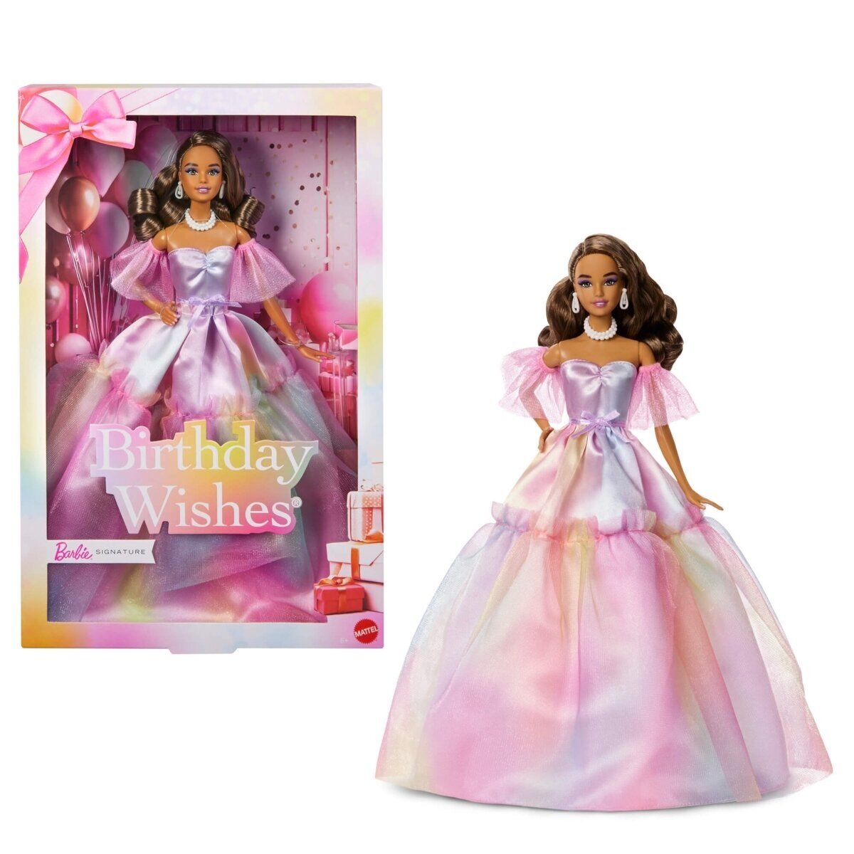 Kolekcinė Barbie Signature Birthday Wishes lėlė pastel rainbow
