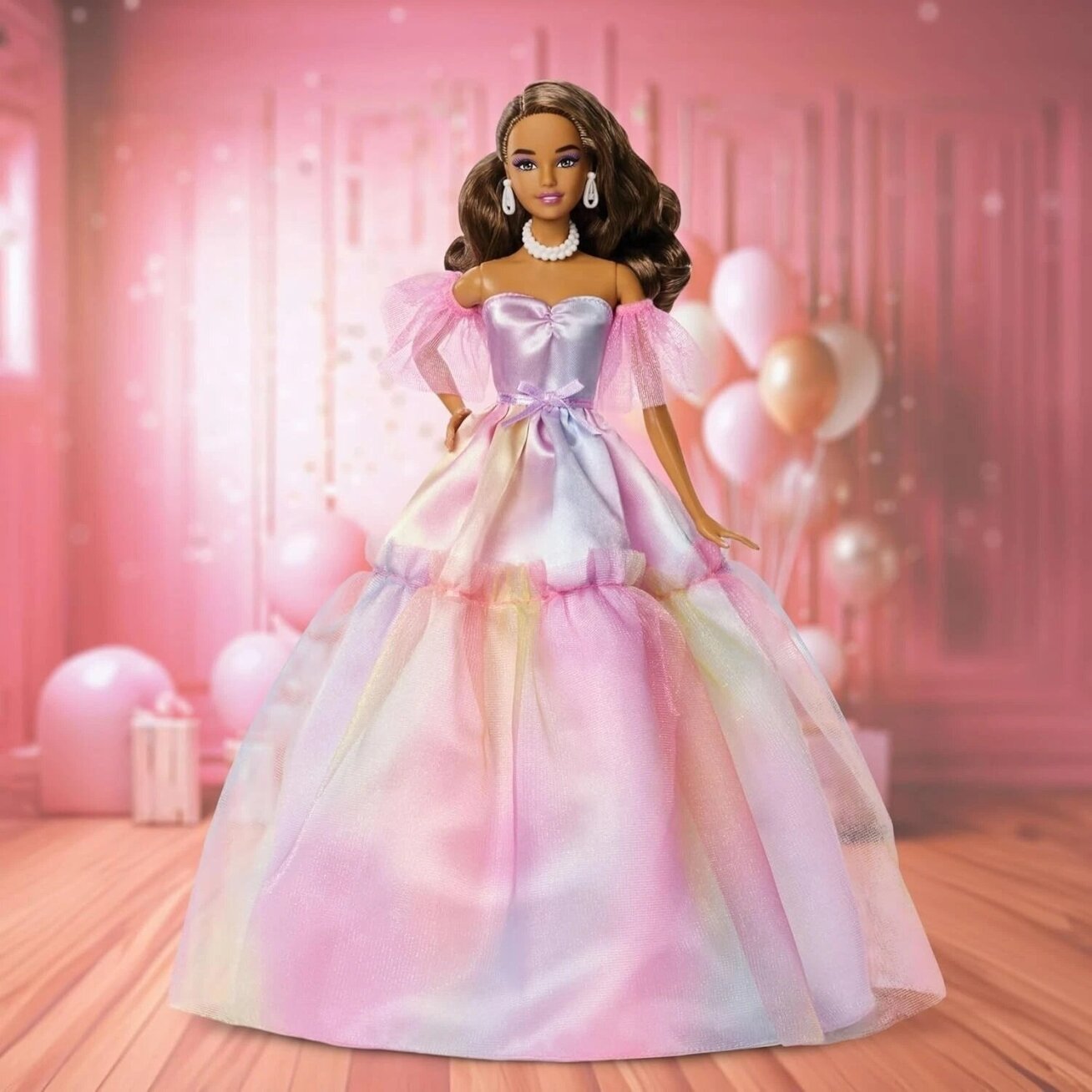 Kolekcinė Barbie Signature Birthday Wishes lėlė pastel rainbow 1