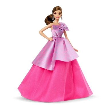 Kolekcinė Barbie lėlė su rožine suknele Kolekcinė Barbie lėlė su rožine suknele