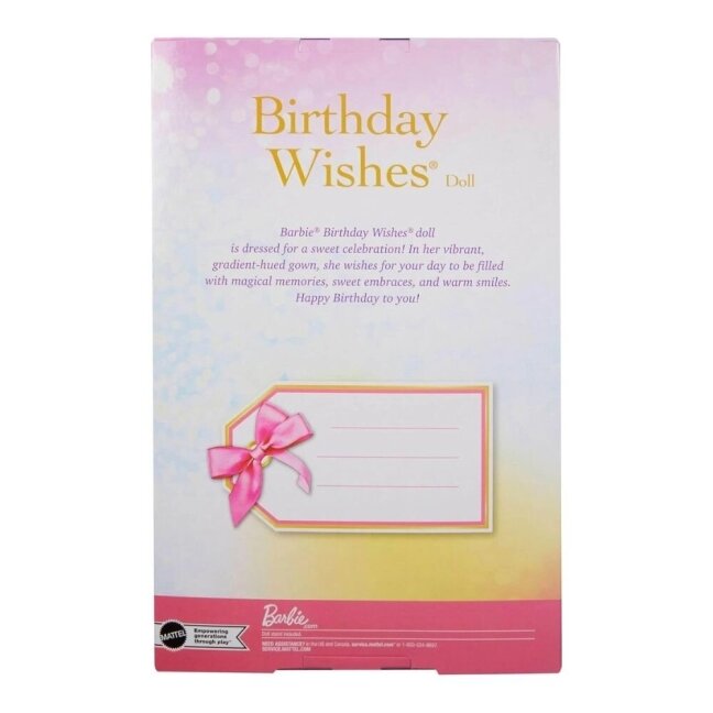 Kolekcinė Barbie Signature Birthday Wishes lėlė pastel rainbow 5