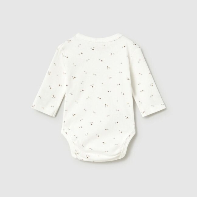 Baby ivory cotton long-sleeve bodysuit with clouds print Mayoral 2702 1 Baby ivory cotton long-sleeve bodysuit with clouds print Mayoral 2702 1