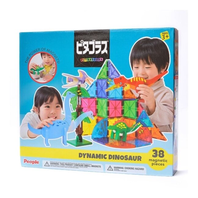 Magnetinis konstruktorius "Pythagoras" su interaktyviais dinozaurais 3m+ Magnetinis konstruktorius "Pythagoras" su interaktyviais dinozaurais 3m+