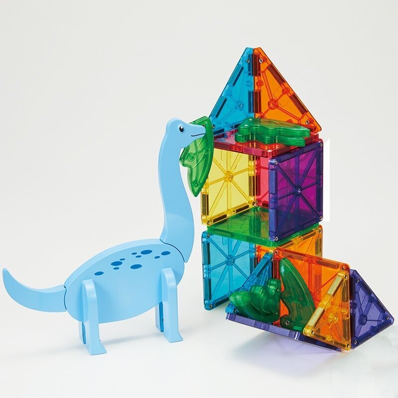 Magnetinis konstruktorius "Pythagoras" su interaktyviais dinozaurais 3m+ 3