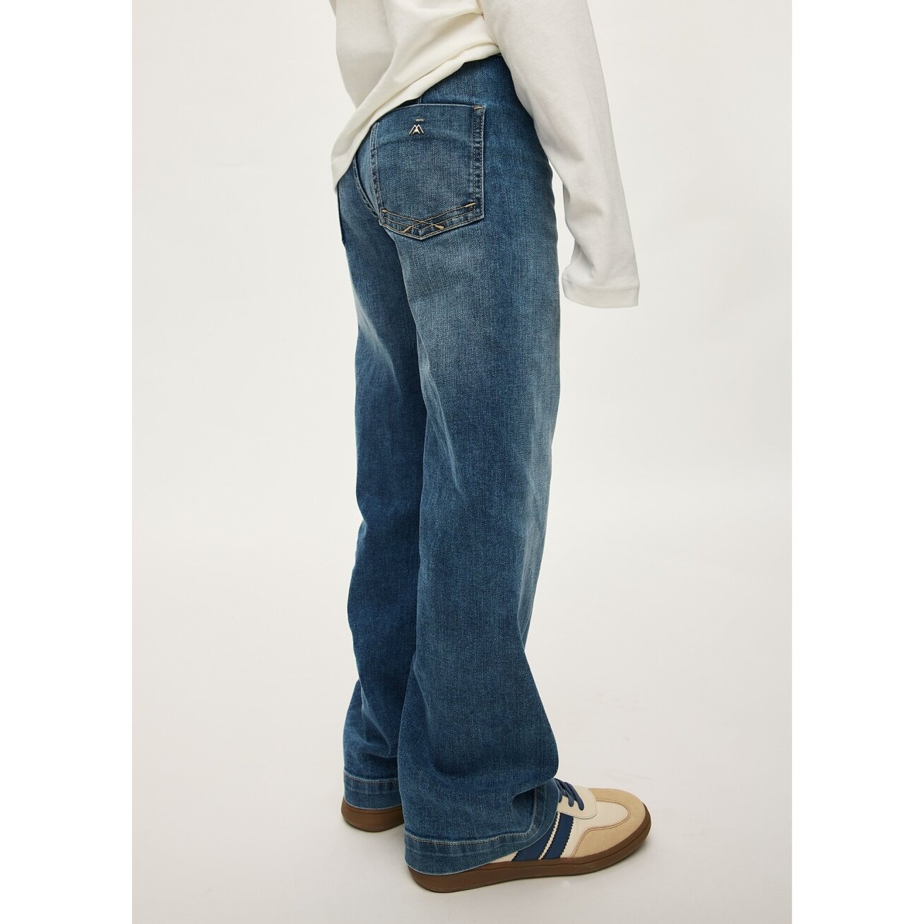 Girls blue wide-leg jeans Mayoral 7503 5