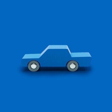 Medinis mėlynas automobilis WayToPlay Back and Forth