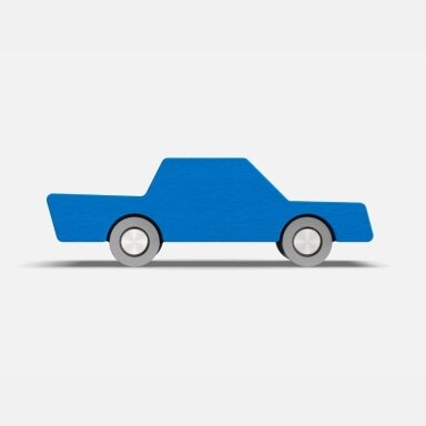 Medinis mėlynas automobilis WayToPlay Back and Forth