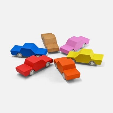 Medinis mėlynas automobilis WayToPlay Back and Forth