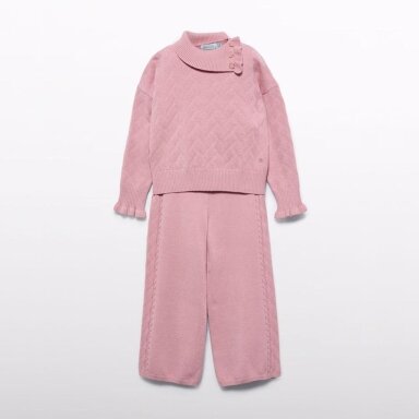 Girls knit trousers set pink Abel & Lula 5721 Girls knit trousers set pink Abel & Lula 5721