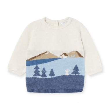 Newborn cardigan with mountain motif Mayoral 2397