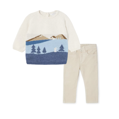 Newborn cardigan with mountain motif Mayoral 2397