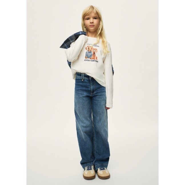 Girls blue wide-leg jeans Mayoral 7503 1 Girls blue wide-leg jeans Mayoral 7503 1