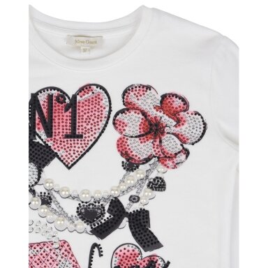 Miss Grant girls crystal flowers t-shirt Miss Grant girls crystal flowers t-shirt