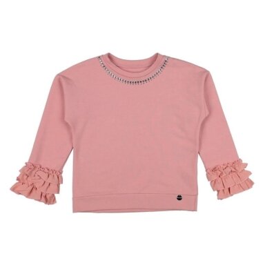 Miss Grant girls pink sweatshirt with ruffles Miss Grant girls pink sweatshirt with ruffles