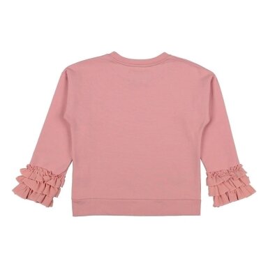 Miss Grant girls pink sweatshirt with ruffles Miss Grant girls pink sweatshirt with ruffles