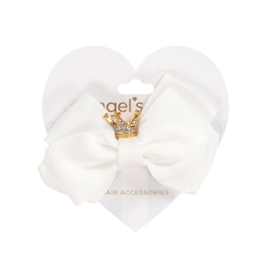 Angel's Face Crown big bow hairclip snowdrop