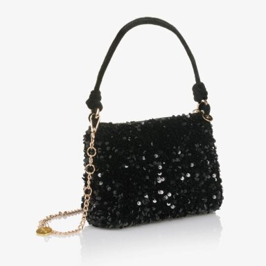 Juoda rankinė su žvyneliais mergaitei Abel & Lula 5979