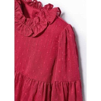 Girls red chiffon dress Abel & Lula 5535 Girls red chiffon dress Abel & Lula 5535