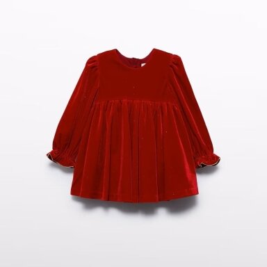 Baby girl red velvet dress Abel & Lula 5513