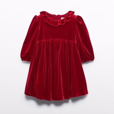 Girls red velvet sparkle dress Abel & Lula 5523 Girls red velvet sparkle dress Abel & Lula 5523