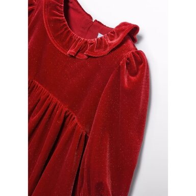 Girls red velvet sparkle dress Abel & Lula 5523 Girls red velvet sparkle dress Abel & Lula 5523