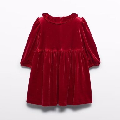 Girls red velvet sparkle dress Abel & Lula 5523 Girls red velvet sparkle dress Abel & Lula 5523