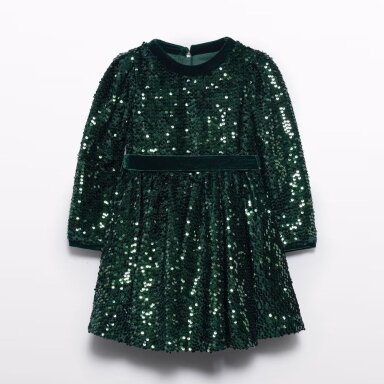 Girls emerald green sequin dress Abel & Lula 5575 Girls emerald green sequin dress Abel & Lula 5575